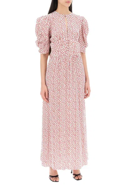 Shop Rotate Birger Christensen Rotate Maxi Dress With Puffed Sleeves In White