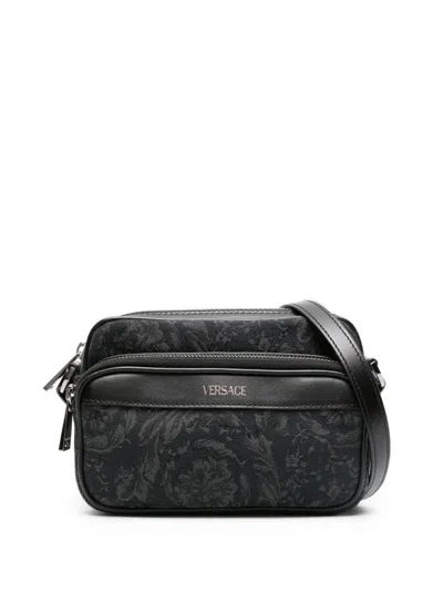 Shop Versace Fabric S Bags In Black