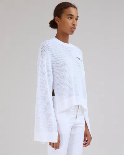 Shop Marni Cotton Crochet Sweater In White
