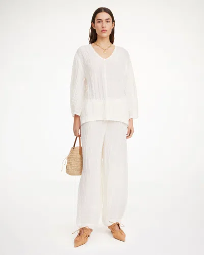 Shop By Malene Birger Mikala Organic Linen Blouse In White