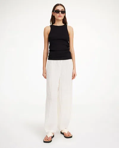 Shop By Malene Birger Mikele Organic Linen Trousers In White
