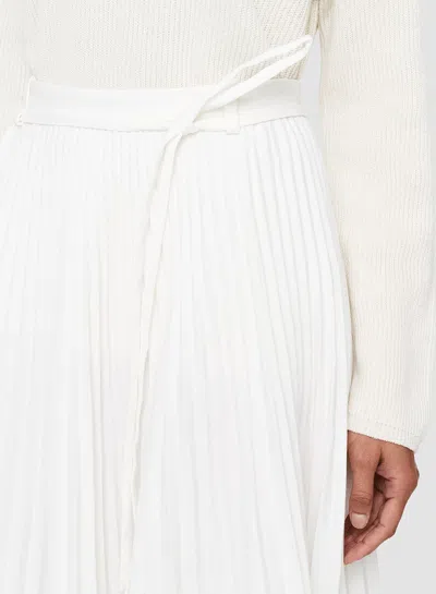 Shop Joseph Striped Linen Cotton Siddons Skirt In White