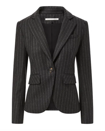 Shop Veronica Beard Tyra Dickey Jacket In Charcoal Multi In Grey