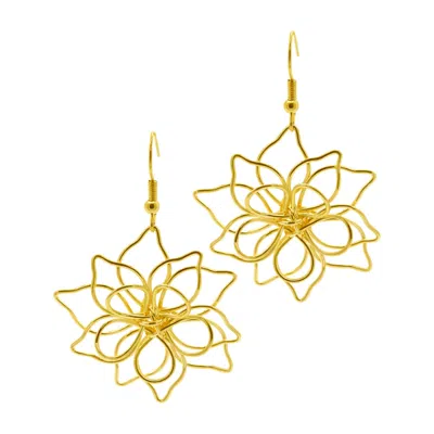 Shop Adornia 14k Gold Plated Wire Flower Earrings