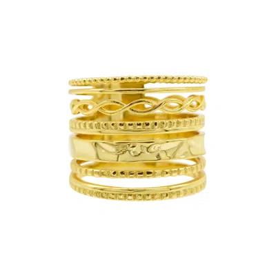 Shop Adornia 14k Gold Plated Multi-band Ring