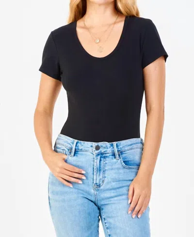 Shop Another Love Shiloh Scoop Neck Bodysuit In Black