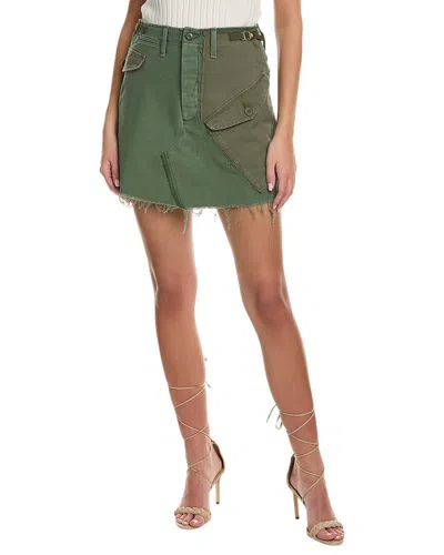 Shop Mother Denim The G. I. Jane Mini Skirt In Green