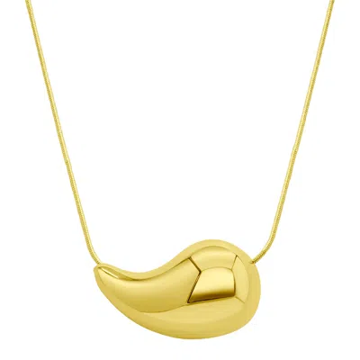 Shop Adornia Tarnish Resistant 14k Gold Plated Teardrop Sculptural Necklace
