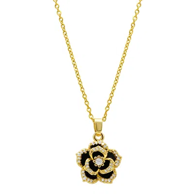 Shop Adornia 14k Gold Plated Black Crystal Carnelian Necklace