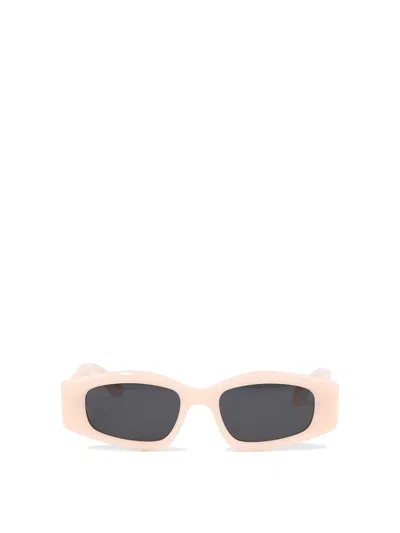 Shop Alaïa Sunglasses With Geometric Shape In Pink
