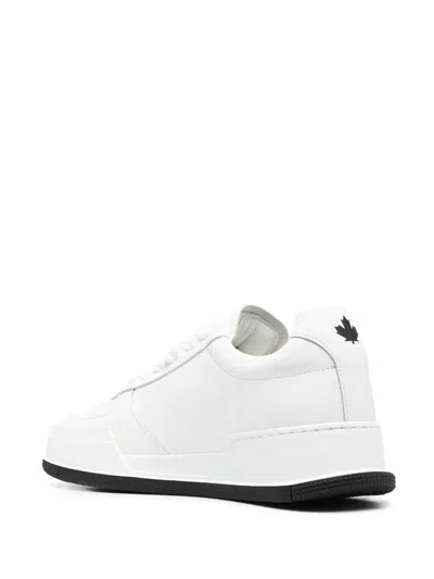 Dsquared2 Dsquared White Leather Sneakers In White