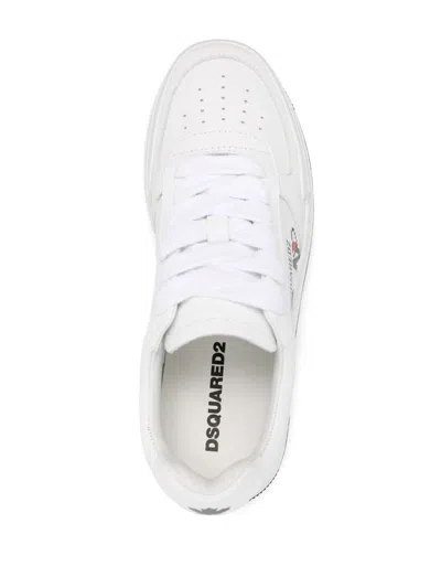 Dsquared2 Dsquared White Leather Sneakers In White