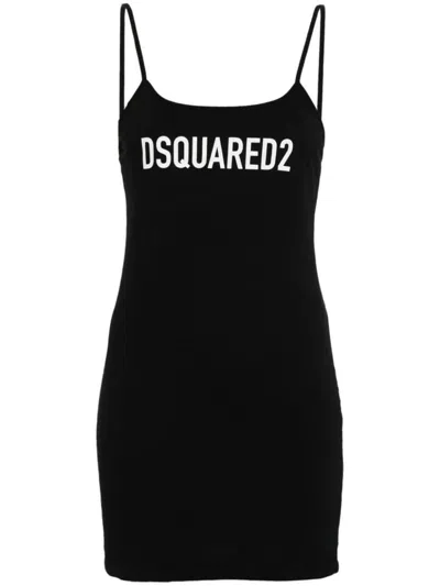 Shop Dsquared2 Strap Dress Clothing In Black