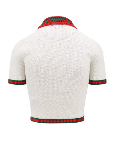 Shop Gucci Cotton Polo Shirt With Web Detail