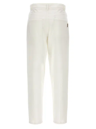 Shop Brunello Cucinelli Jersey Pants White
