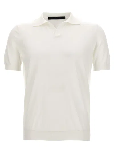 Shop Tagliatore Knit  Shirt Polo White
