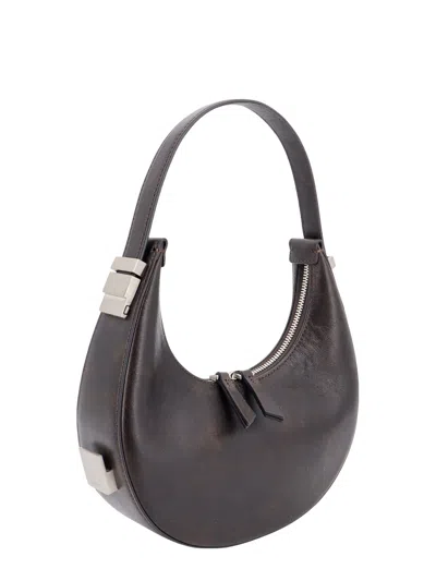Shop Osoi Leather Shoulder Bag With Used Effect
