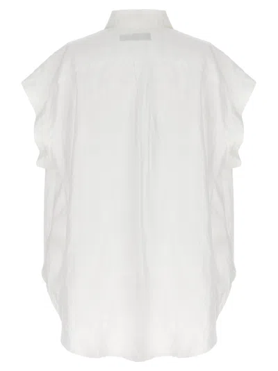 Shop Polo Ralph Lauren Logo Embroidery Blouse Shirt, Blouse White