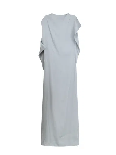 Shop Fendi Satin Dress With Trim Detail