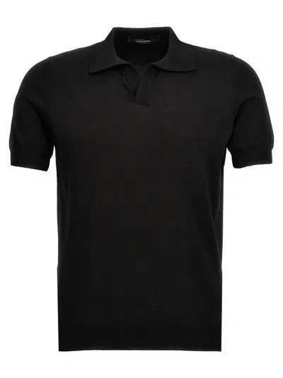 Shop Tagliatore Shirt Polo Black