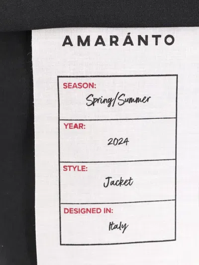 Shop Amaranto Wool Blend Blazer With Logoed Label