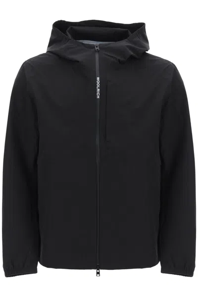 Shop Woolrich Pacific Jacket In Tech Softshell In Black (black)