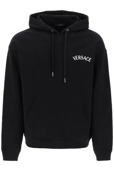 Shop Versace Milano Stamp Hoodie In Black (black)