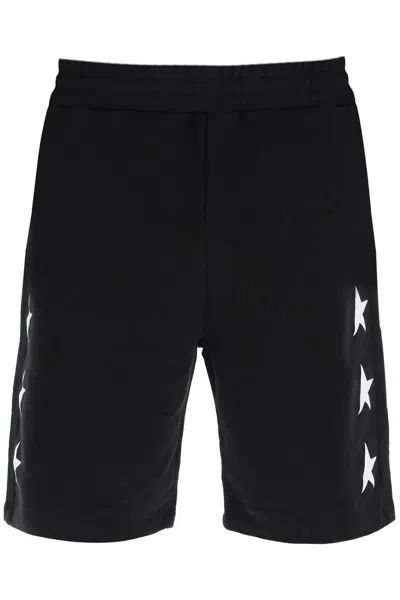 Shop Golden Goose Diego Star Short Sweatpants In Black White (black)