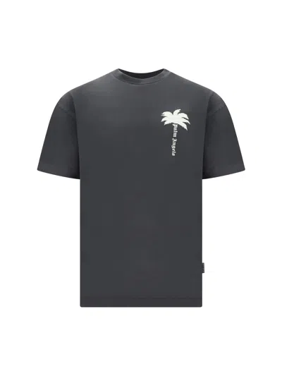 Shop Palm Angels The Palm T-shirt In Dark Grey