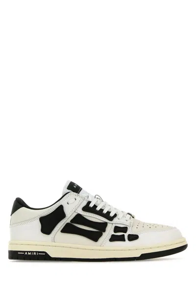 Shop Amiri Two-tone Leather Skel Sneakers In Default Title