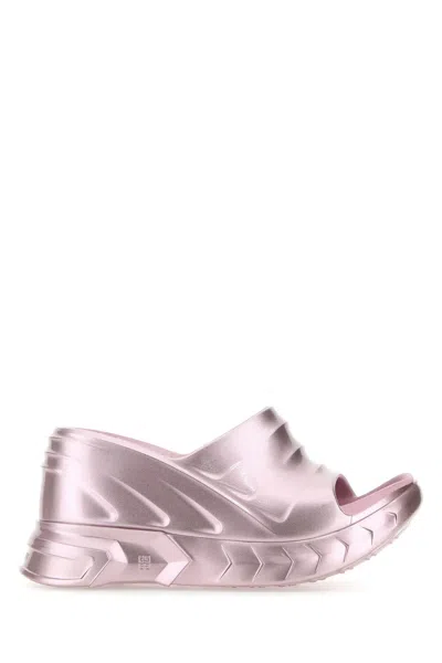 Shop Givenchy Pink Rubber Marshmallow Mules In Default Title