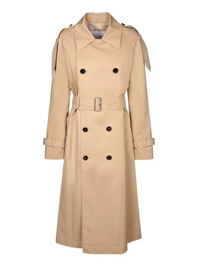 Shop Burberry Gabardine Double-breasted Belted Trench Coat In Default Title