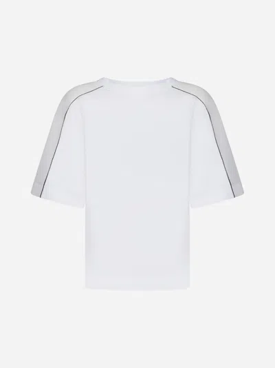 Shop Brunello Cucinelli Monile Cotton T-shirt In White