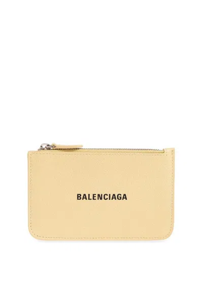 Shop Balenciaga Cash Large Long Coin Cardholder In White