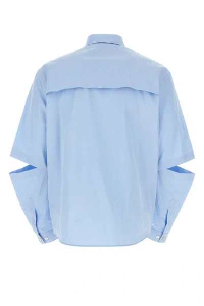 Shop Gucci Man Light-blue Poplin Oversize Shirt
