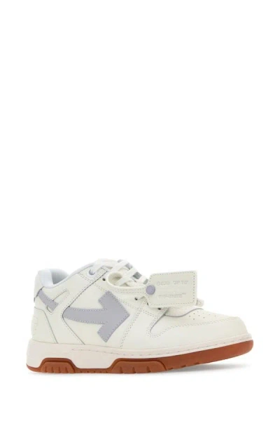 Shop Off-white Off White Woman Two-tone Leather Out Of Office Sneakers