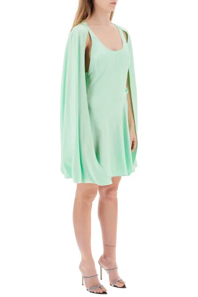 Shop Stella Mccartney Mini Cape Dress Women In Green