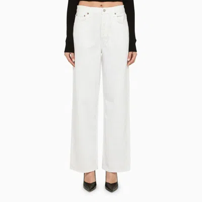 Shop Agolde Pants In White