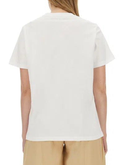 Shop Ganni Cherry Print T-shirt In White