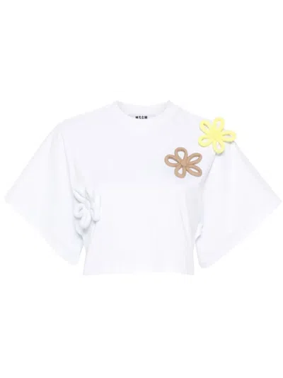 Shop Msgm T-shirts & Tops In White