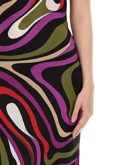 Shop Pucci Dress With Print In Multicolour