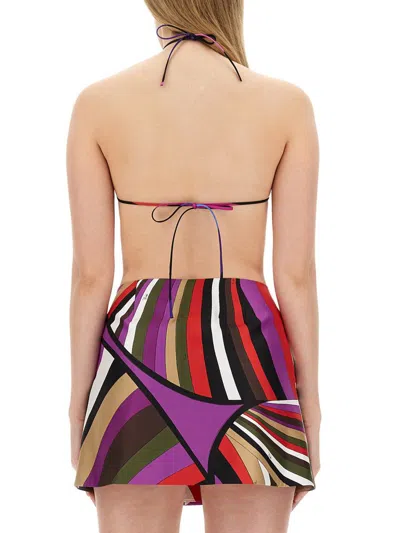 Shop Pucci Marble Print Top In Multicolour
