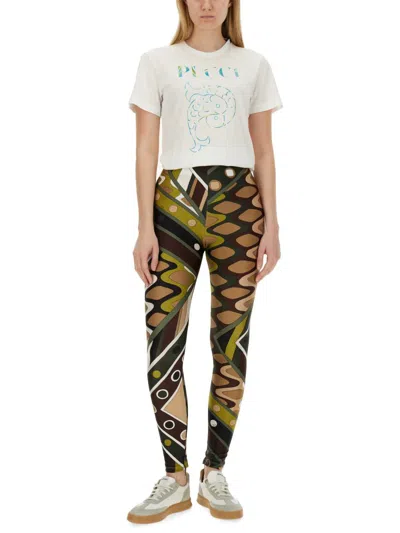 Shop Pucci T-shirt With Print In White