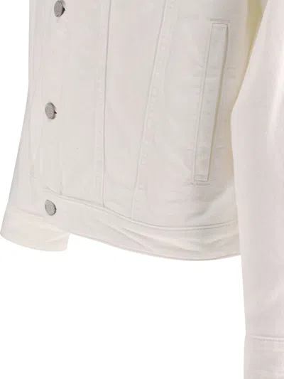 Shop Valentino Denim Jacket With Rubberised V Detail
