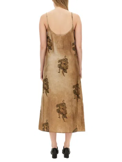 Shop Uma Wang "anaya" Dress In Brown
