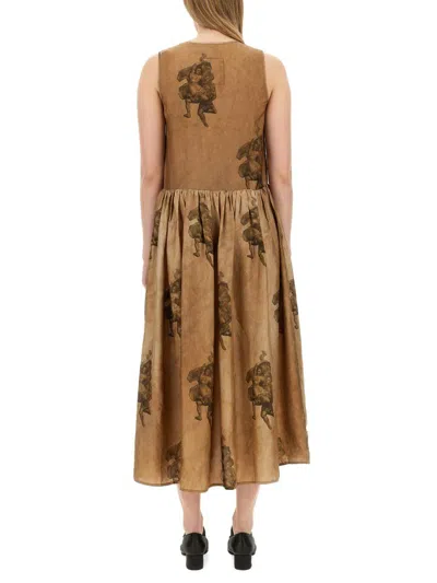 Shop Uma Wang "ardal" Dress In Brown