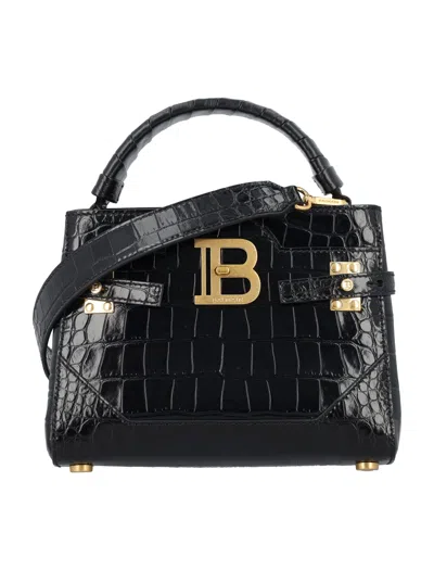 Shop Balmain B-buzz 22 Hand Bag In Black