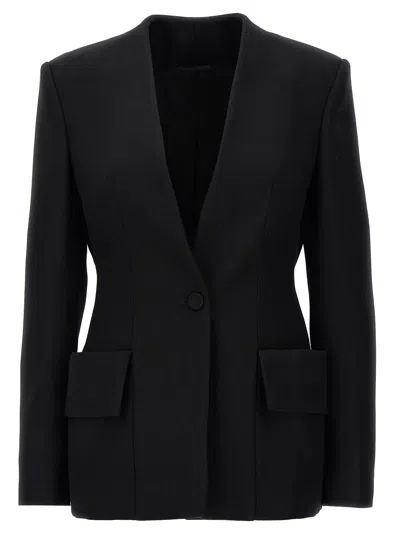 Shop Givenchy Shaped Blazer In Black