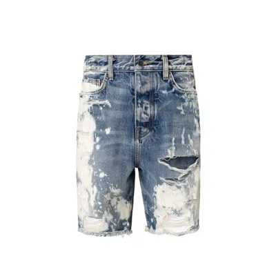 Shop Amiri Denim Shorts In Blue