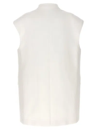 Shop Jil Sander Oversize Tailored Vest In White